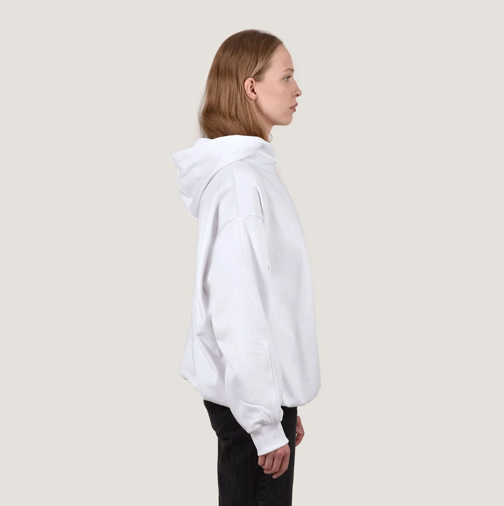 HAPPY 420  - White Oversize Hoodie - Image 3